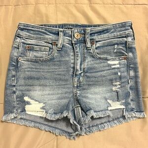 NWOT American Eagle Hi-Rise Shortie Denim Shorts Size 2